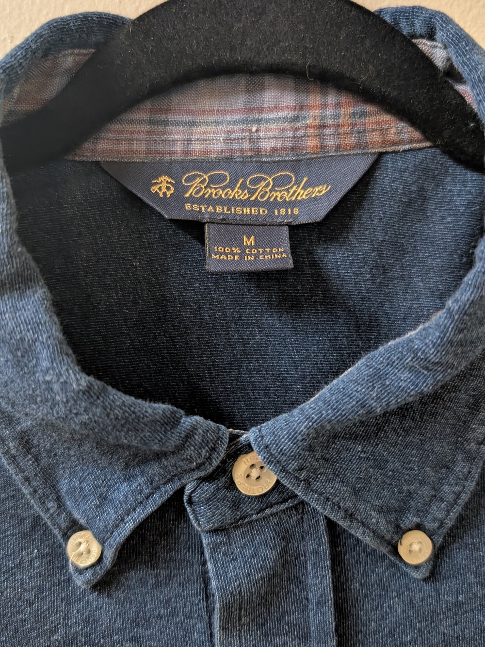 Brooks Brothers Soft Cotton Indigo Oxford Button Down Size Medium